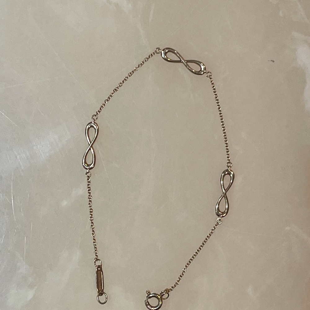 Authentic Tiffany&co rose gold infinity bracelet